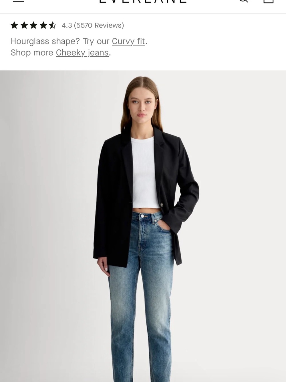 Everlane 90s Straight Leg Cheeky Jean